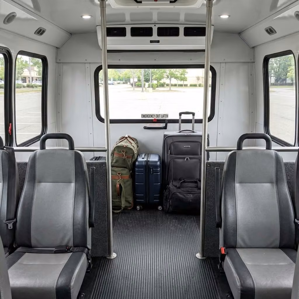 bettendorf 30 passenger minibus luggage area
