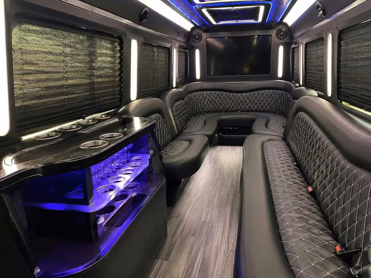 bettendorf party bus bar area
