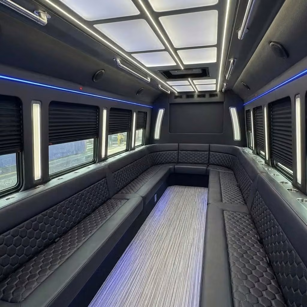 bettendorf party bus wraparound seating