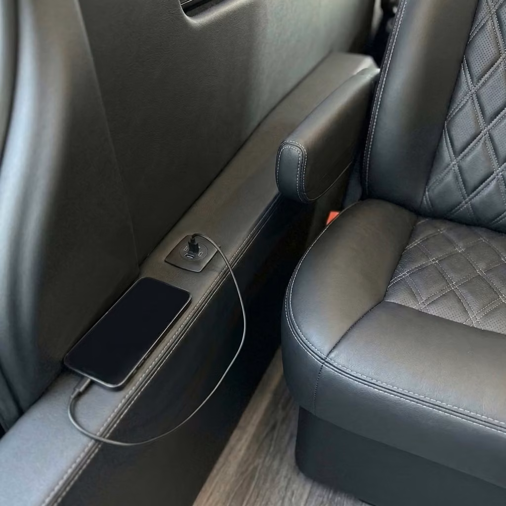 bettendorf sprinter van rental with driver usb charging
